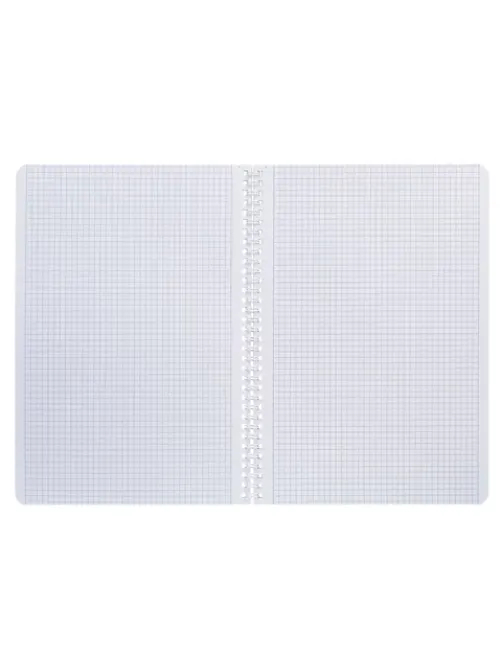 Тетрадь А4 80 л,. HATBER, гребень, клетка, Soft-touch ламинация, 