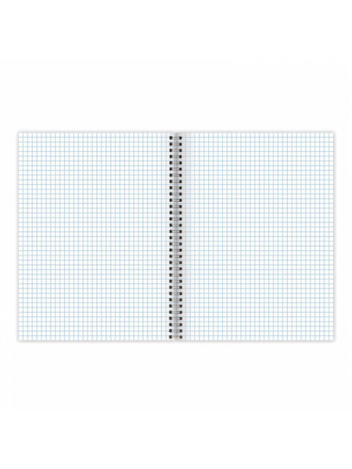 Тетрадь А4, 120 л., BRAUBERG, гребень, клетка, матовая ламинация, 