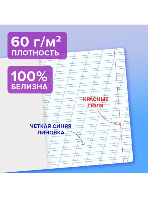 Тетрадь пластиковая обложка (прозрачная) 12 листов, косая линия, BRAUBERG 