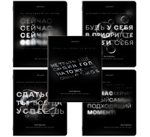 Тетради ДЭК А5 48 л. КОМПЛЕКТ 5 шт. BRAUBERG, скоба, клетка, глянцевый лак, 