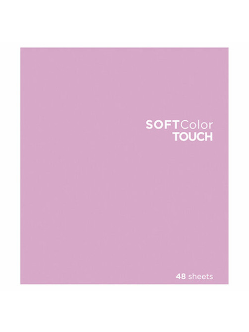 Тетрадь А5 48 л., ПЗБМ, скоба, клетка, Soft Touch, брайль 3D, 