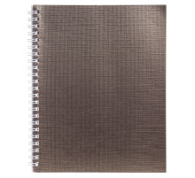 Тетрадь бумвинил, А5, 96 л., гребень, офсет №1, клетка, КОРИЧНЕВАЯ Metallic, HATBER, 059709, 96Т5бвВ1гр