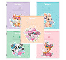 Тетрадь 12 л. ЮНЛАНДИЯ, линия, обложка картон, BE CUTE, 107285