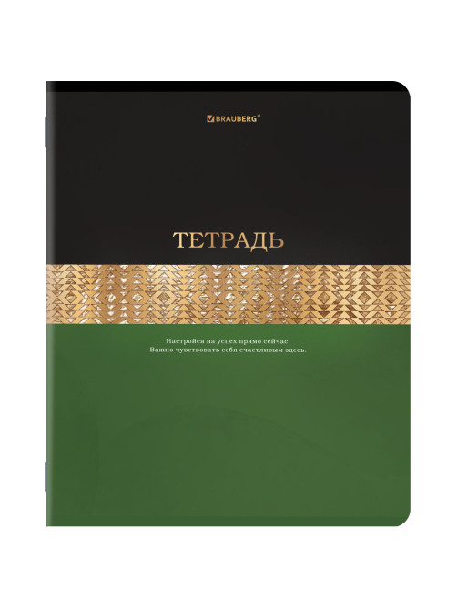 Тетради ДЭК А5 48 л. КОМПЛЕКТ 5 шт. BRAUBERG скоба, клетка, SoftTouch, фольга, GOLDY, 404925