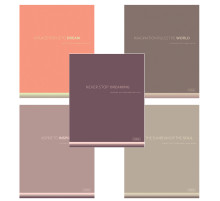 Тетрадь А5, 96 л., HATBER, скоба, клетка, Soft-touch ламинация, 