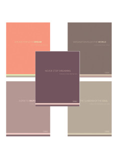 Тетрадь А5, 96 л., HATBER, скоба, клетка, Soft-touch ламинация, 