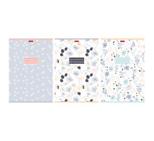 Тетрадь А4, 80 л., HATBER, скоба, клетка, Soft-touch ламинация, 