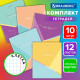 Тетради 12 л. КОМПЛЕКТ 10 шт. BRAUBERG, клетка, обложка картон, MULTICOLOR, 106665