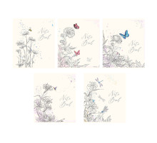 Тетрадь А5 48 л. ПЗБМ скоба, клетка, Soft-Touch, фольга, 