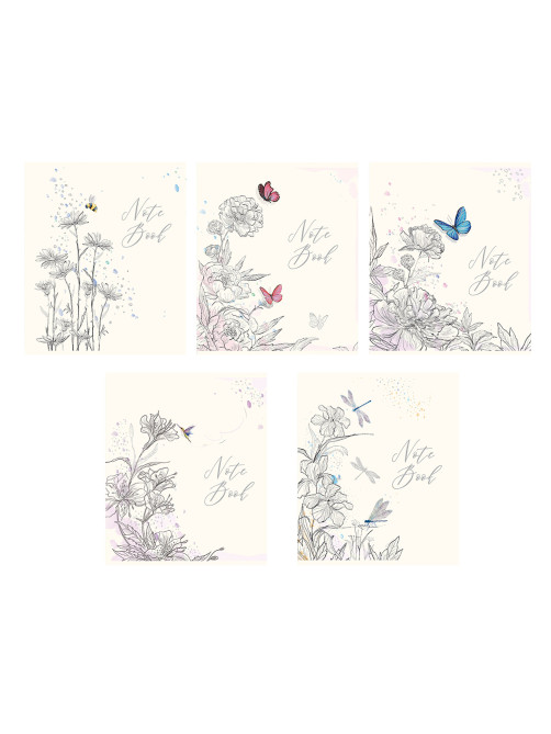 Тетрадь А5 48 л. ПЗБМ скоба, клетка, Soft-Touch, фольга, 