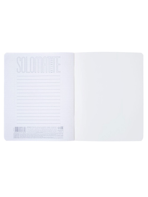 Тетрадь А5 96 л., HATBER, скоба, клетка, Soft-touch ламинация, SoloMatte 