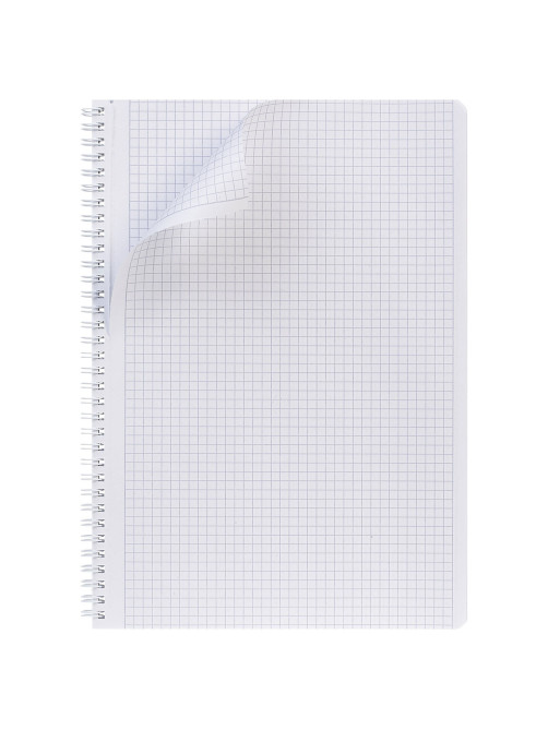 Тетрадь А4 96 л., HATBER, гребень, клетка, Soft-touch ламинация, SoloMatte 