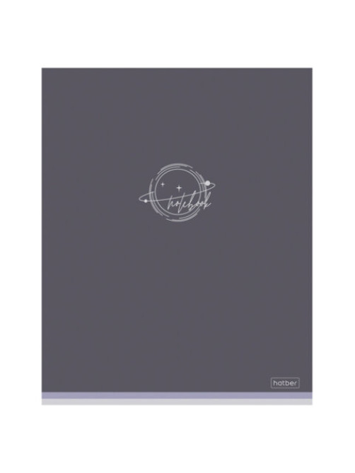 Тетрадь А5 48 л., HATBER скоба, клетка, Soft-touch ламинация, 