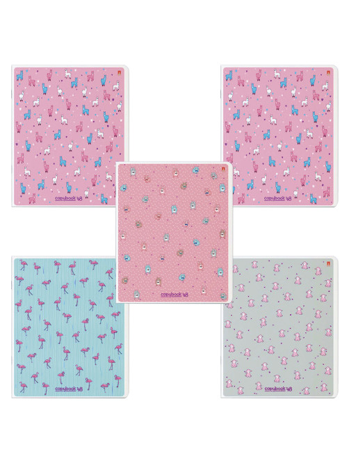 Тетрадь А5 48 л. АЛЬТ скоба, клетка, Soft Touch, фольга, 