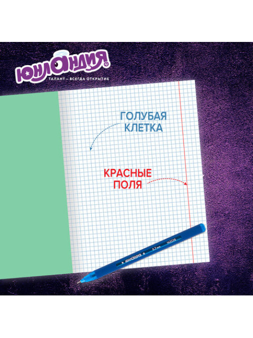 Тетради ДЭК 18 л. КОМПЛЕКТ 20 шт. с ЗЕЛЁНОЙ обложкой, ЮНЛАНДИЯ, клетка, 106744