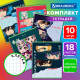 Тетради 18 л. КОМПЛЕКТ 10 шт. BRAUBERG, клетка, обложка картон, 