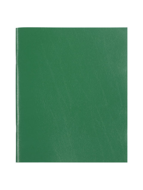 Тетрадь бумвинил, зеленый, А5, 48 л., скоба, офсет №1, белая бумага, клетка с полями, STAFF, 403413