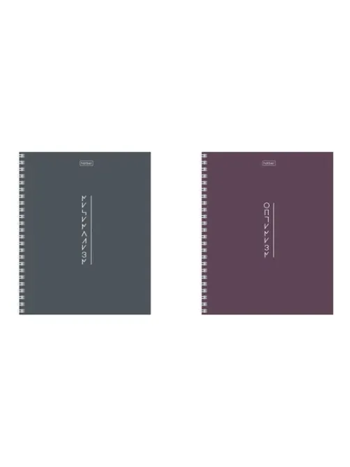 Тетрадь А5, 80 л., HATBER, гребень, клетка, Soft-touch ламинация, 