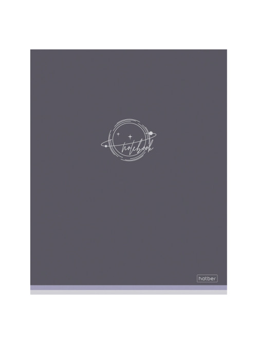 Тетрадь А5 48 л., HATBER скоба, клетка, Soft-touch ламинация, 