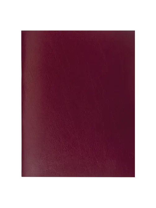 Тетрадь бумвинил, бордовый, А4 (большой формат), 96 л., скоба, офсет №1, белая бумага, клетка, STAFF, 403420