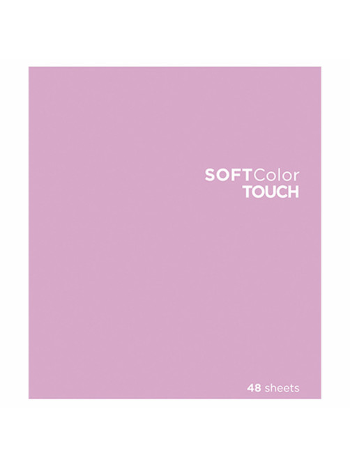 Тетрадь А5 48 л., ПЗБМ, скоба, клетка, Soft Touch, брайль 3D, 
