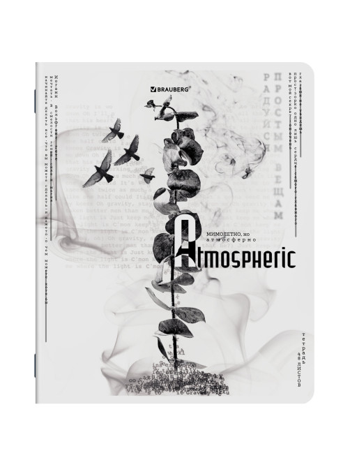 Тетради ДЭК А5 48 л. КОМПЛЕКТ 5 шт. BRAUBERG скоба, клетка, матовая ламинация, BLACK&WHITE, 404963
