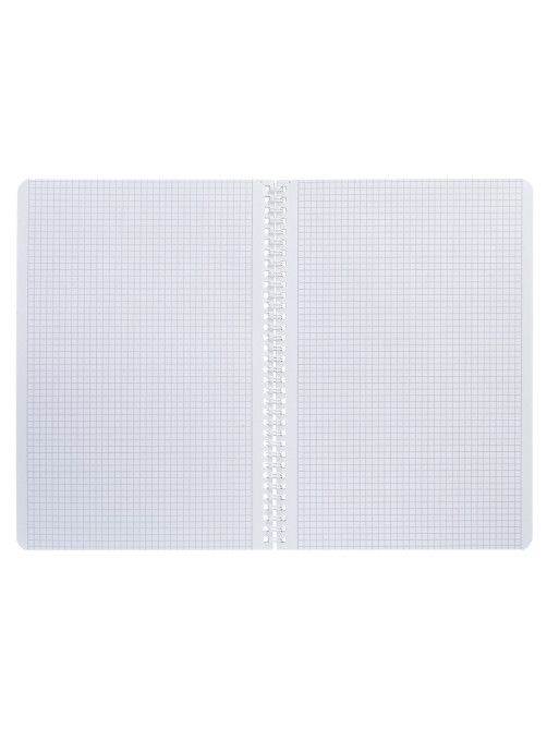 Тетрадь А4 80 л,. HATBER, гребень, клетка, Soft-touch ламинация, 