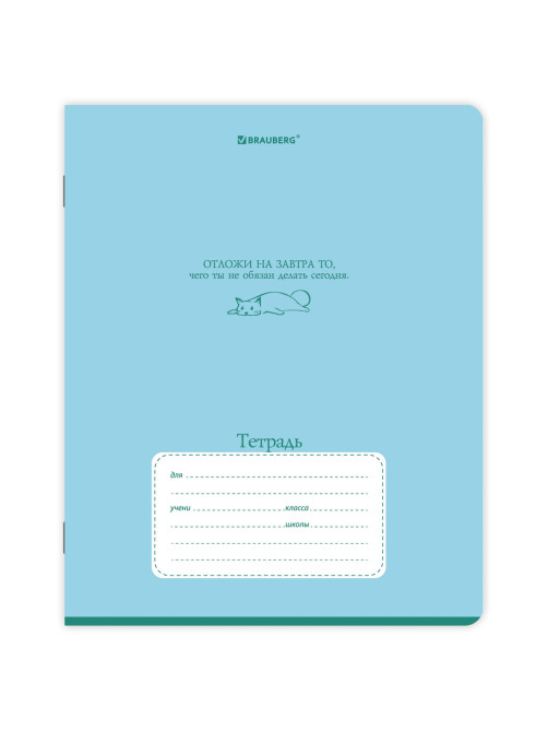 Тетрадь 18 л. BRAUBERG клетка, обложка картон, PHRASES, 107784