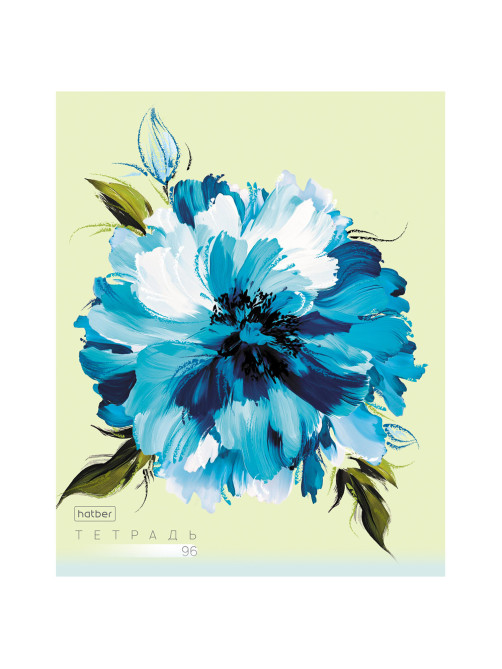 Тетрадь А5, 96 л., HATBER, скоба, клетка, тиснение, 