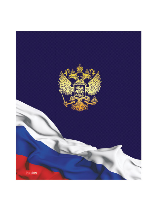 Тетрадь А5 48л. HATBER скоба, клетка, обложка картон, Я люблю Россию (микс в спайке), 088671, 48Т5В1
