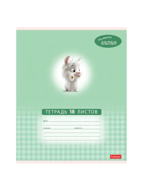 Тетрадь 18 л., HATBER клетка, обложка картон, 