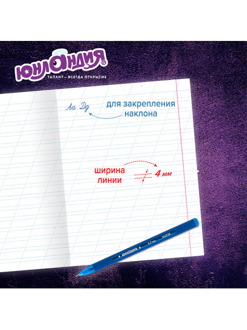 Тетради ДЭК 12 л. КОМПЛЕКТ 20 шт. с ЗЕЛЁНОЙ обложкой, ЮНЛАНДИЯ, косая линия, 106743