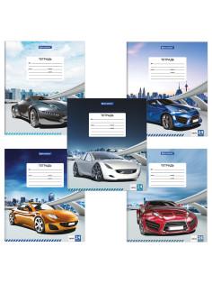 Тетрадь 24 л. BRAUBERG, клетка, обложка картон, DRIVE CAR, 403005