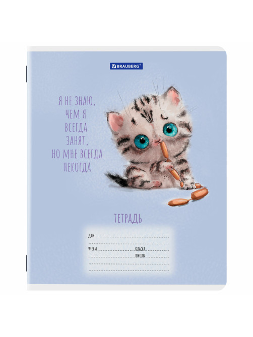 Тетради ДЭК 12 л., КОМПЛЕКТ 10 шт., BRAUBERG, клетка, обложка картон, 