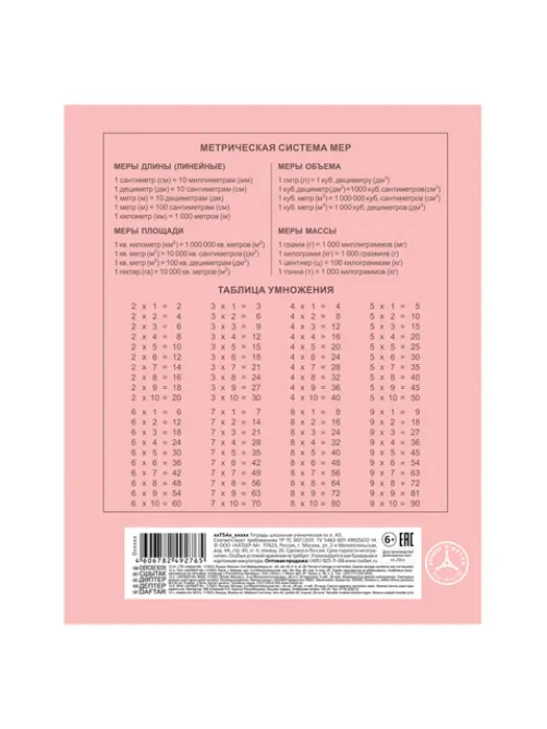 Тетрадь 12 л., HATBER Premium, клетка, обложка картон, плотная бумага 80 г/м2, 