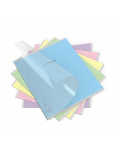 Тетрадь обложка пластик, 12 л. косая линия, Erich Krause, CoverPro (микс в спайке), 60549