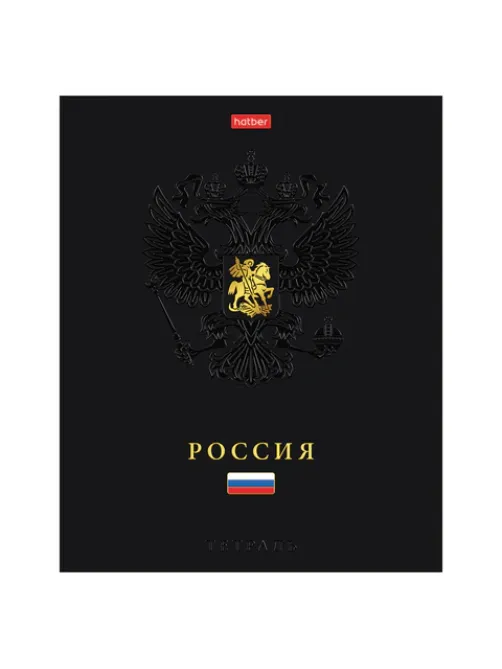 Тетрадь А5 48 л., HATBER, скоба, клетка, матовая ламинация, 3D-фольга, 3D-лак, Россия (микс), 093210, 48Т5лофлВ1