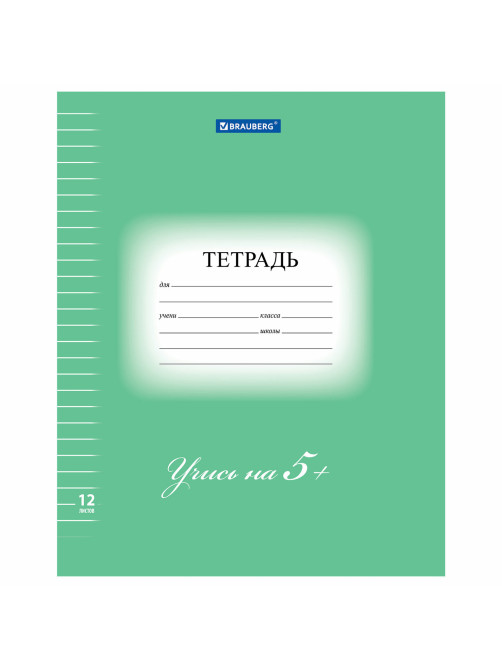 Тетрадь 12 л. BRAUBERG ЭКО 