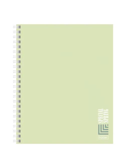 Тетрадь А5, 80 л., HATBER, гребень, линия, Soft-touch ламинация, 