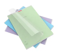 Тетрадь обложка пластик, А4 96 л. скоба, клетка, Erich Krause, CoverPro (микс в спайке), 56413