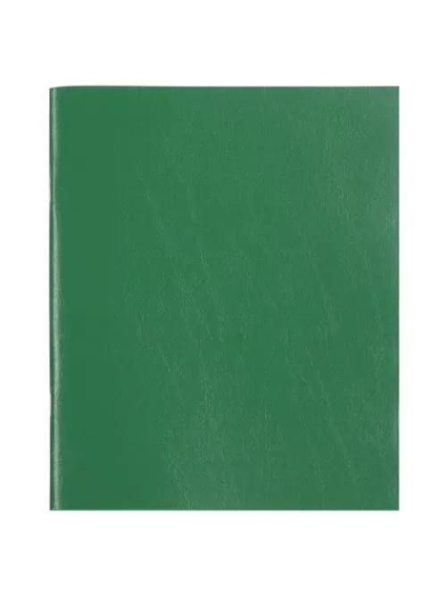 Тетрадь бумвинил, зеленый, А4 (большой формат), 96 л., скоба, офсет №2, ЭКОНОМ, клетка, STAFF, 403407