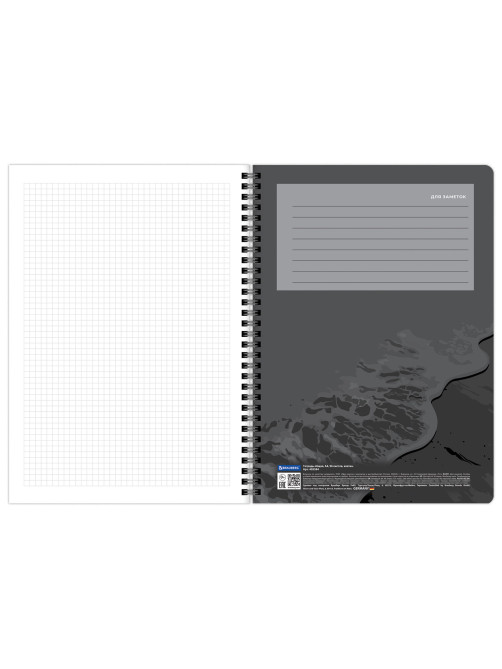 Тетради ДЭК А4 96 л. КОМПЛЕКТ 2 шт., BRAUBERG, гребень, клетка, 80 г/м2, Soft-Touch, 