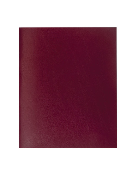 Тетрадь бумвинил, бордовый, А4 (большой формат), 96 л., скоба, офсет №2, ЭКОНОМ, клетка, STAFF, 403419