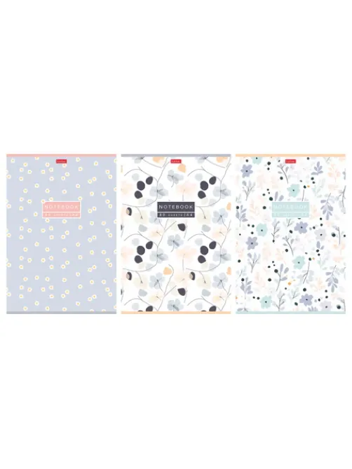 Тетрадь А4, 80 л., HATBER, скоба, клетка, Soft-touch ламинация, 