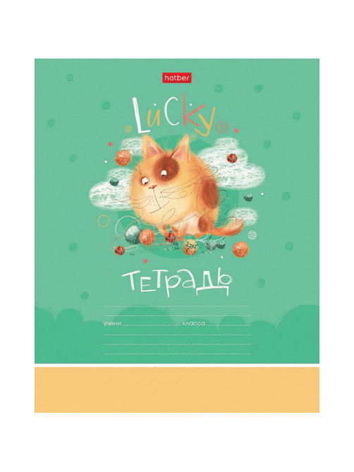 Тетрадь 12 л. HATBER клетка, обложка картон, 
