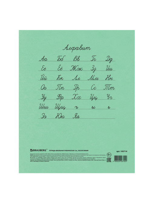 Тетрадь ВЕЛИКИЕ ИМЕНА. Есенин С.А., 12 л. косая линия, плотная бумага 80 г/м2, обложка тонированный офсет, BRAUBERG, 105714