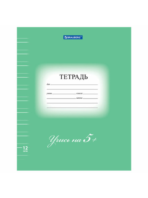 Тетрадь 12 л. BRAUBERG ЭКО 