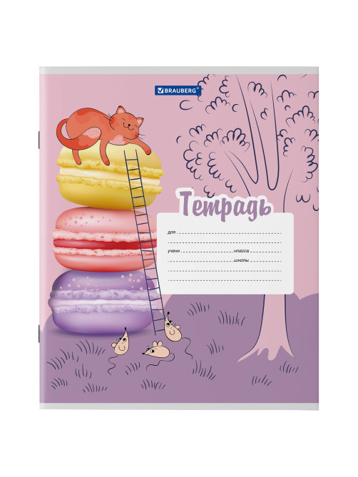 Тетрадь 12 л. BRAUBERG, линия, обложка картон, 