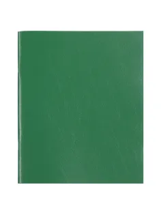 Тетрадь бумвинил, зеленый, А5, 96 л., скоба, офсет №2, ЭКОНОМ, клетка с полями, STAFF, 403416