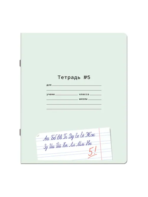 Тетрадь ПРОПИСЬ № 5 12 л. узкая линия, со справочным материалом, обложка картон, ЮНЛАНДИЯ, 404850